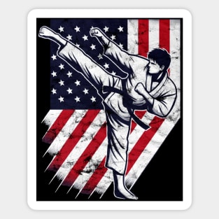 USA Karate Kick Magnet